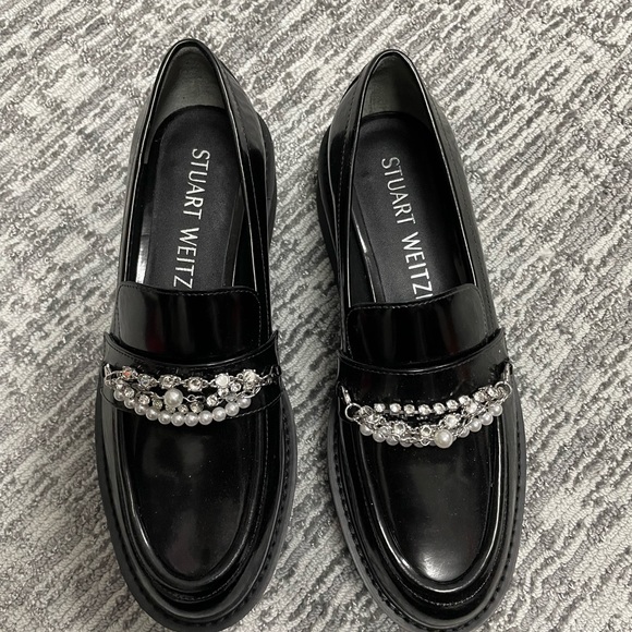 Stuart Weitzman platform, embellished loafers. Worn one time. - Picture 2 of 4